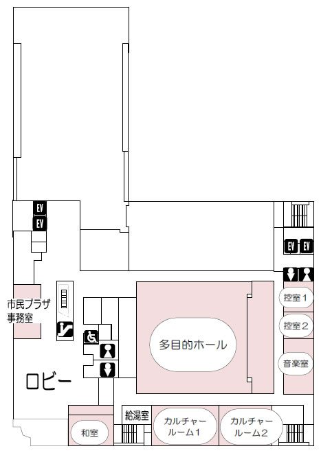 天童ターミナルビル「パルテ」　3階平面図
